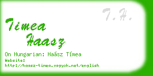 timea haasz business card
